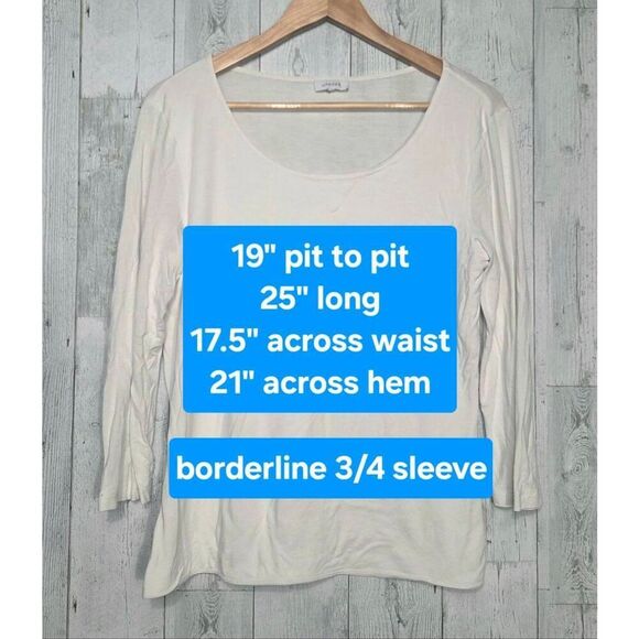 Jaeger Soft Heavyweight Long Sleeved Scoopneck T-Shirt Tee Sz L EST - Picture 3 of 7